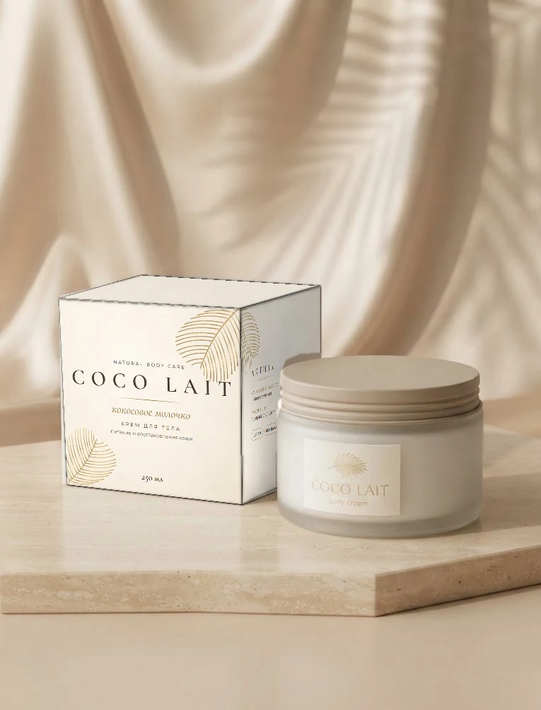 Коробка и банка крема COCO LAIT